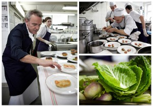 Alain Passard in his 3 star restaurant l'Arpege in Paris